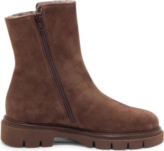 Luca Grossi Suede/Bont Laarzen met Quinoa Sensory - Dames - Enkellaarsjes - Bruin - 37 EU - Schoenen
