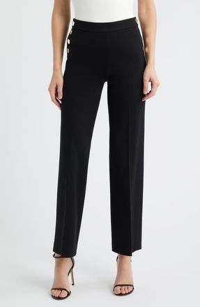 Anne Klein Pull-On Sailor Pants in Anne Black at Nordstrom, Size Xx-Small