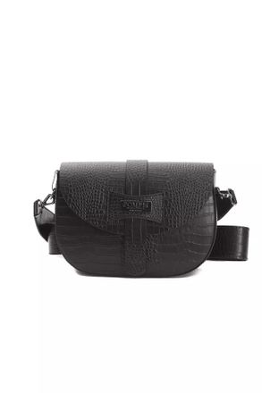 Pompei Donatella Black Leather Women Womens Crossbody