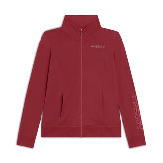 Freddy Felpa donna zip e collo alto regular fit con logo ricamato