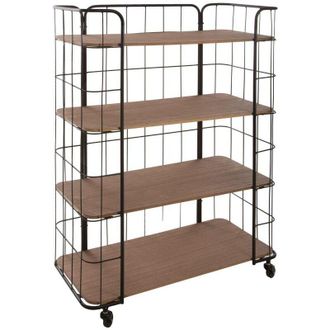 Atmosphera Scaffale in legno e metallo Jordi H98cm - Atmosphera cr&eacute;ateur dint&eacute;rieur