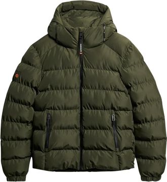 Superdry Giacca Piumino Sportiva con Cappuccio - - Jackets - Uomo - Verde - M
