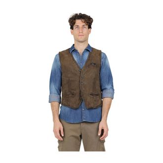 The Jack Leathers Hombre, Chaquetas, Marrón, Talla: M