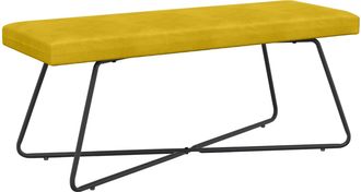 vidaXL Banco Amarillo 110 X 40 X 45 Cm Terciopelo Vidaxl