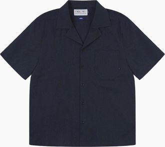 Uskees Mens Uskees 6004 Cuban Shirt - Atlantic Blue - Navy - Size: Regular/40