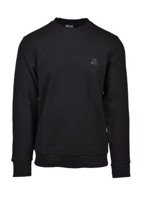 Diesel Black Cotton Mens Crewneck Sweatshirt