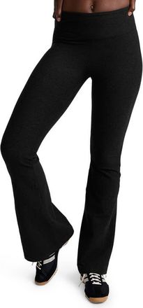 Beyond Yoga Space Dye High Waist Bootcut Leggings in Darkest Night at Nordstrom, Size X-Small