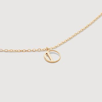 Monica Vinader Gold Mini Initial O Chain Necklace
