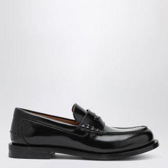Gucci Mocassino nero con dettaglio GG rimovibile