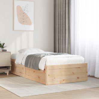 vidaXL Vidaxl - Estructura De Cama Sin Colch&oacute;n Madera Maciza De Pino 90x190 Cm