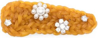 Shushu/Tong x Yvmin crystal-embellished hair clip - Brown