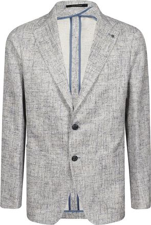 Tagliatore Single-breasted Blazer - Heren - Blazers - Grijs - XL - Katoen - Jassen