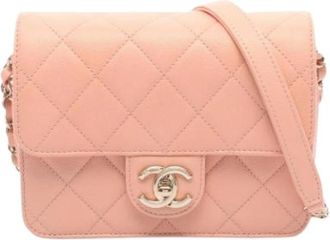 Chanel Pre-owned Vintage Mini Bag - Dames - Vintage Mini Tas - Roze - ONE Size - Leer - Vintage