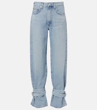 A Gold E Cinched Hem straight jeans