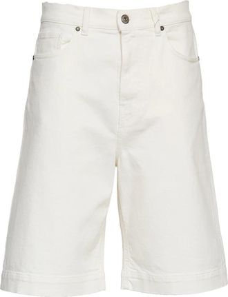 P.A.R.O.S.H. Cuoricini Bermuda - Dames - Denim shorts - Wit - M - Korte Broeken