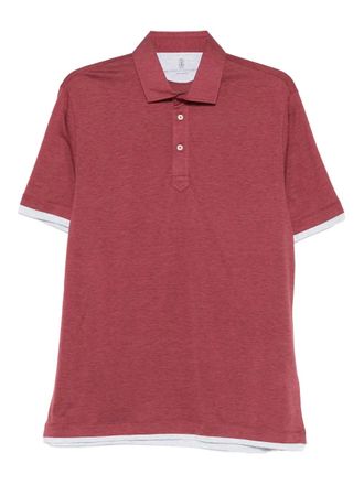 Brunello Cucinelli short-sleeve polo shirt - Red