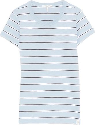 Rag & Bone T-shirt Slub a righe - Blu