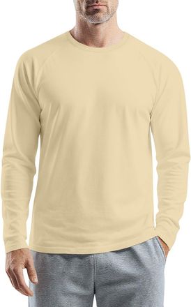 Generic Long Sleeve T Shirt, Mens Crew Neck Tops Breathable Running Sport Gym T Shirts Hiking Fishing Shirt Muscle Fit T Full T Men White Tshirt T Tee Shirts 