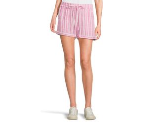 Splendid Celine Stripe Shorts Womens Shorts Chateau Rose Stripe : MD (Womens 6-8) 4, Linen/Viscose