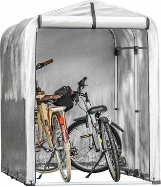 SoBuy Tenda per Bicicletta Impermeabile Protezione UV Tenda da Garage per Biciclette Tenda Multiuso da Giardino in Colore Argento SoBuy 120x176x163 cm
