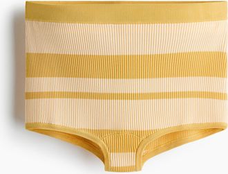 H&M Minishorts aus Rippstrick - Yellow