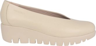 Wonders Beige Leren Dames Loafer - Dames - Sleehakken - Beige - 36 EU - Schoenen
