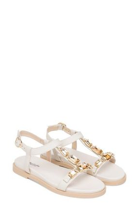 Nero Giardini Jeweled T-Strap Sandal in Cream at Nordstrom, Size 10Us