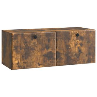 vidaXL Mueble De Tv De Pared 78,5 X 31 X 30 Cm Roble Ahumado Vidaxl