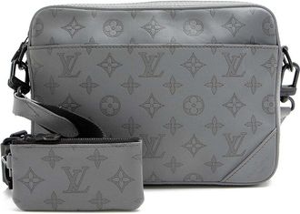 Louis Vuitton Grey Monogram Shadow Duo Messenger (Authentic Pre-Loved)