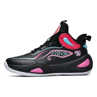 Generic Mens Basketball Shoes are Breathable Anti Slip Wear-Resistant Outdoor Sports Training Boots Walking Shoes(Black,8.5 UK)