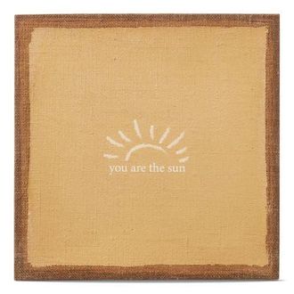 Tag You Are The Sun Wall Art Ochre Yellow Wood Decor at Nordstrom, Size Medium