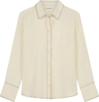 Fab By Fabienne Chapot Stella Blouse - Dames - Overhemden - Beige - XS - Rayon - Overhemden