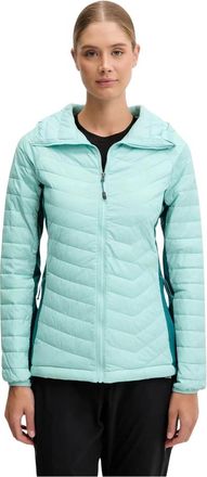Columbia Powder Pass II Hybrid Hooded Jacket - Dames - Ski Jassen - Blauw - XS - Leer - Fitness