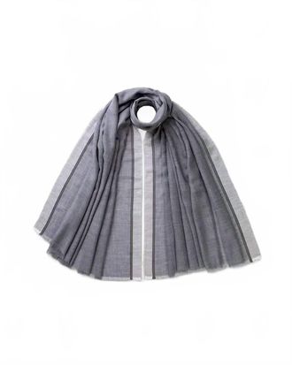 Johnstons of Elgin Unisex Ives Scarf In Grey
