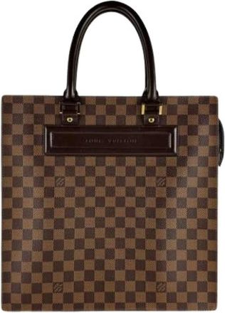Louis Vuitton Tweedehands Canvas Louis Vuitton tassen - Dames - Vintage Shopper - Bruin - ONE Size - Vintage