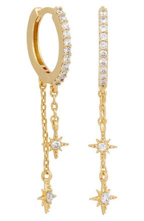 Girls Crew Skyshower Dangle Hoop Earrings in Gold at Nordstrom