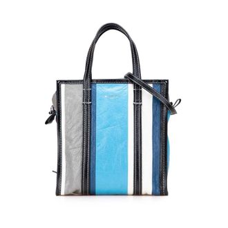 Balenciaga Pre-owned Tote Bags, female, Multicolor, Size: ONE SIZE Pre-owned Striped Leather Tote Bag