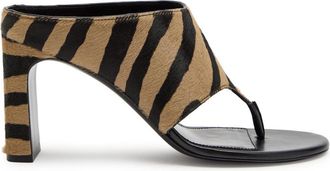 Stuart Weitzman Stuart Weitzman Babette 85 Zebra-print Calf-hair Sandals - Black Other - 39 (IT39/ UK6)