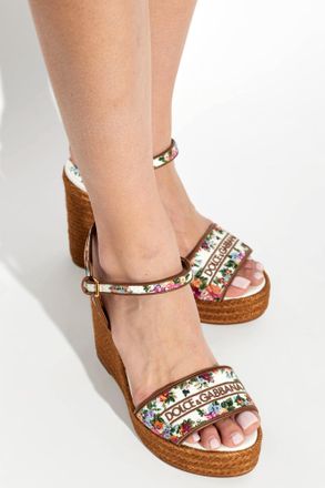 Dolce & Gabbana Wedge Sandals, Womens, Brown