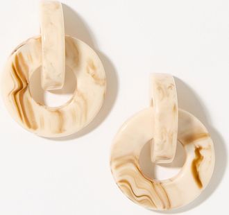 Simons Womens Large interlaced hoop earrings