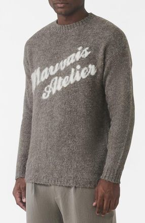 Mauvais Atelier Oversized Brushed Knit sweater in Dark Beige at Nordstrom, Size Xx-Large