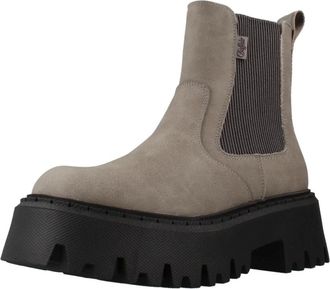 Buffalo Schoenen, Dames, Grijs, 37 EU, Leer, Aspen Chelsea
