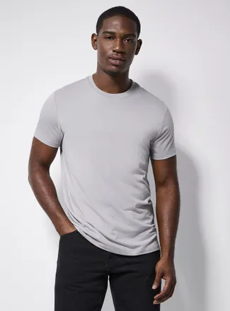 Le 31 Mens Soft stretch jersey T-shirt Muscle fit