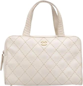Chanel Pre-owned Handbags, female, White, Size: ONE SIZE Pre-owned Vintage Handbag