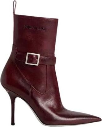 Dsquared2 Rodeo Girl Enkellaarsjes met Hak - Dames - Laarzen met Hak - Rood - 37 EU - Schoenen
