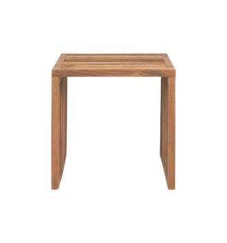 Moloo Mesa auxiliar de teca maciza reciclada 40x40 cm