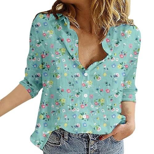 Chemisier Femme PASUDA En Coton - Manches Longues, Col En V, Coupe Ample - 6 Couleurs Unies - Taille S à XXL - 3