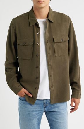 Treasure & Bond Texture Twill Button-Up Shirt in Olive Sarma at Nordstrom, Size Xx-Large