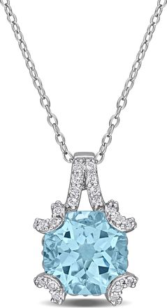 Mimi & Max 4 3/5ct TGW Citrine White Topaz Necklace Yellow Silver