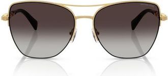 Michael Kors Dorado Beach 57mm Square Sunglasses in Yellow Gold /Grey Gradient at Nordstrom
